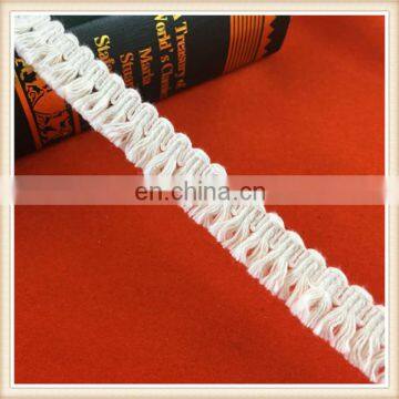 wholesale fashion cotton fringe trim/1.5cm wide fringe lace for dresses decoration