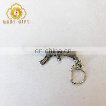 Promotional Custom Shape Metal Gun Shape Keychain