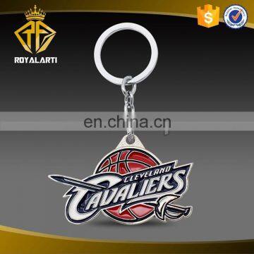 Cool Custom Zinc Alloy Basketball Metal Keychain with Custom Logo