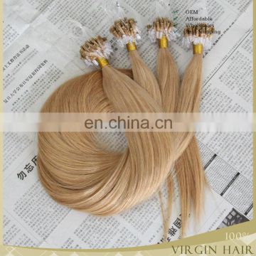 New coming hot selling full cuticle top grade wholesale supply hair extension micro ring