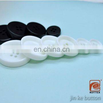 ECO Friendly Chinese 4 Holes Pure White/Black Color Resin Plastic Coat Button For Shirt, Coat ,Garment