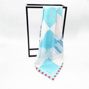 Factory Direct New Pattern Custom Silk Scarf Digital Print Wholesale China