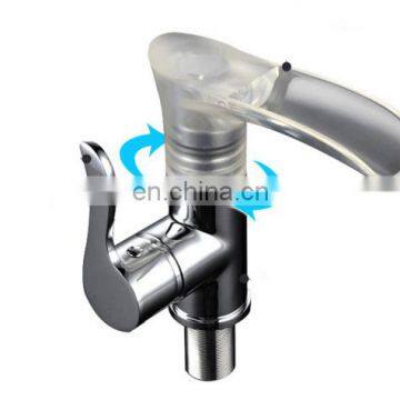 Modern Design LED Bathroom Waterfall Basin Faucet Single Handle Basin Mixer Tap photo-6