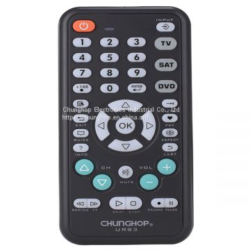 UR83 TV Universal Remote Control with operation 3 devices with 1 remote