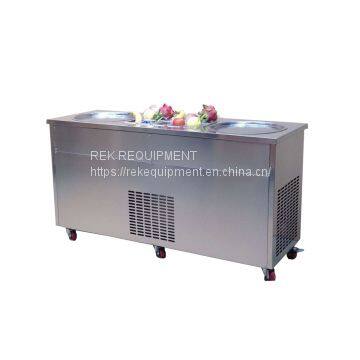 China Wholesale Prices Thai Stir Fry Ice Cream Roll Machine Customized Double Pan Fried Ice Cream Machine For Sale