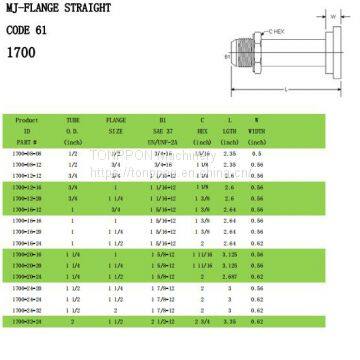 MJ-FLANGE STRAIGHT CODE 61 1700