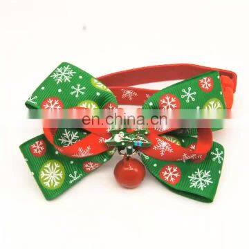 Christmas Series Pet Bowknot Collar Dog Cat Bells collar Pet Supplies OEM