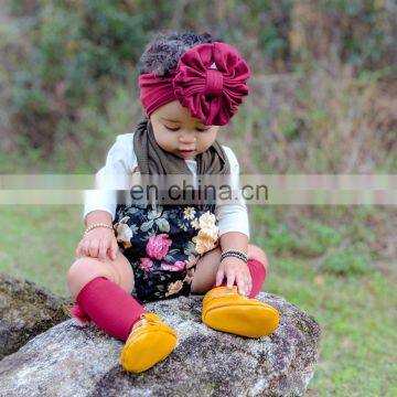 Подгузник для девочки, большой плюшевый бантик на голову, однородный, мягкий, модный головной убор, турбан для малышей и девочек, шелк для волос, 14 цветов photo-4