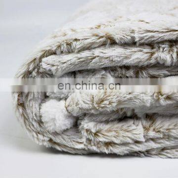 Faux Fur Reversible Throw Blanket Super Soft Fuzzy Fur Sherpa Blanket Warm Winter Blanket photo-4