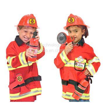 Latest toddler fireman costume baby firefighter costume with toy accessories