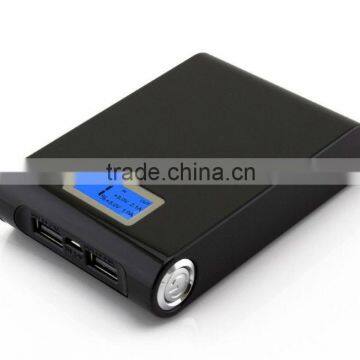 10000mAh mobile power bank with LCD display for smartphone