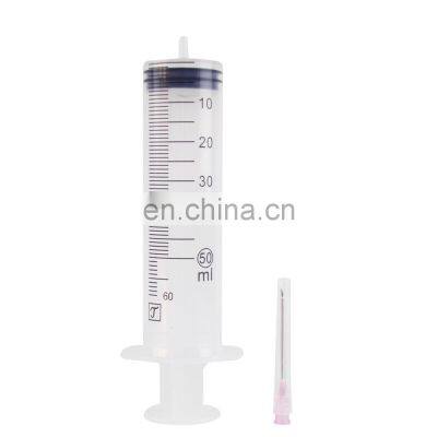 High Quality Disposable Syringe Sterile Packaging Disposable Medical Plastic Syringe With Needle 50ML syringe