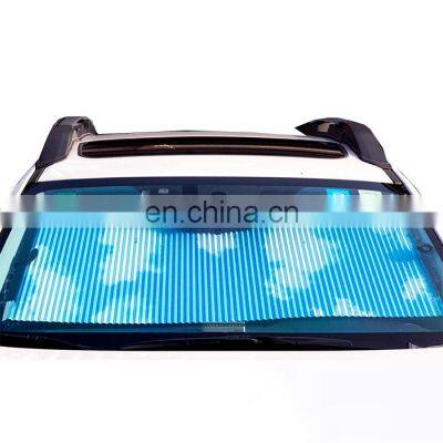 Car Sunscreen Retractable Sun Visor Car Front Automatically Scalable Sunshade Free Folding Window Shade With Suction Cup