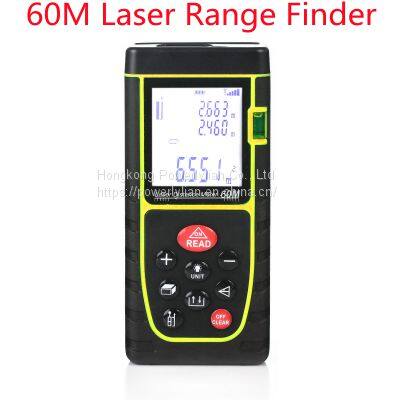 60m High Accuracy Laser Distance Meter Mini Range Finder Red Light Range Finder Laser Ruler photo-5
