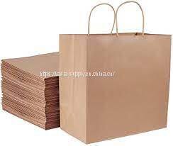 large paper bags with handles natural kraft shopping bag packaging carrier bags
