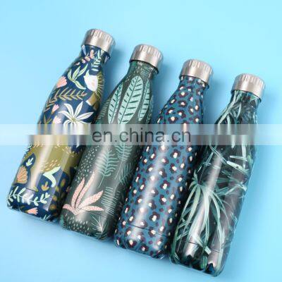 Gint Water Transfer Finishing Stainless Steel Drink Bottle Low MOQ Popular Cola Shape Customized Color Water Juice Coffee Bottle photo-4