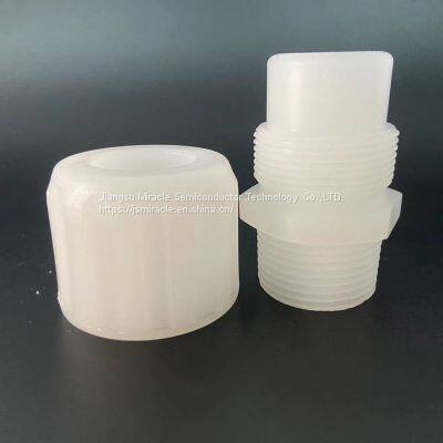 Corrosion Resistant High Temperature Plastic tube fittings PVDF male connector