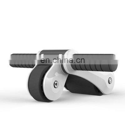 High-quality Indoor Fitness Equipment Folding Abdomen Wheel Double-wheel Bearing Roller Silent Motion Ab Rollers Set