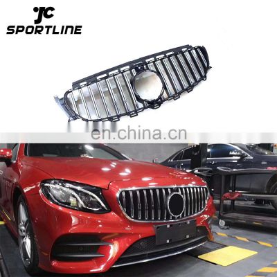 Silver W213 GT Front Grill for Mercedes Benz E43 AMG E200 E300 E400 Sport 17-18