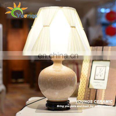 Spacial decorative ceramic vase base table lamps for home and hotel