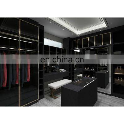 Modern luxury wardrobe closet master room closet furniture closet organizers with glass door