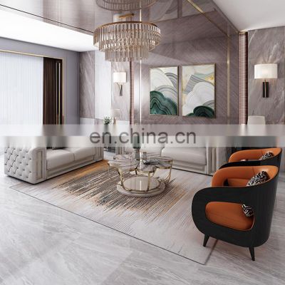 Luxury sofa set designs modern for living room furniture Italian leather sofa