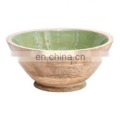 green colour wooden enamel bowl