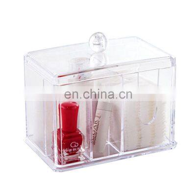 Hot Sale Multi Functional Acrylic Makeup Cotton Box for Cosmetic Cotton