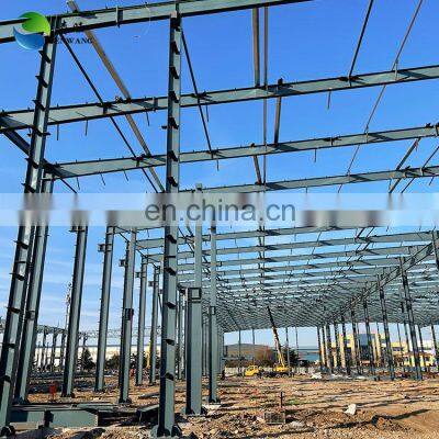 Low cost large space light prefabricated prefab steel structure factory building