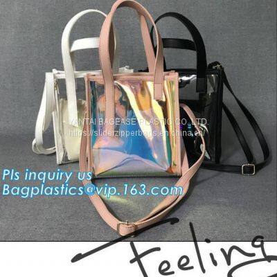 Promo PVC Plastic Shopping Handle Bag, Handling Clear Pvc Blanket Bags, Handle Reusable Clear Vinyl Pvc Cosmetic Bags photo-4