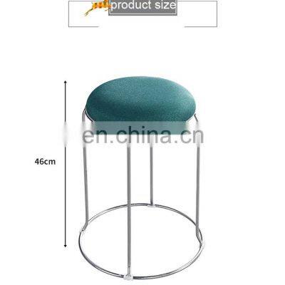 High Quality Luxury Nordic Round Gold Metal Modern Stackable Dining Stool Chair Metal Living Room Chairs