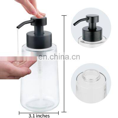 Factory Made New Design White Detergent Laundry Liquid Shampoo Glossy Pet Plastic Pump Bottle 500Ml With Metal Pump photo-3