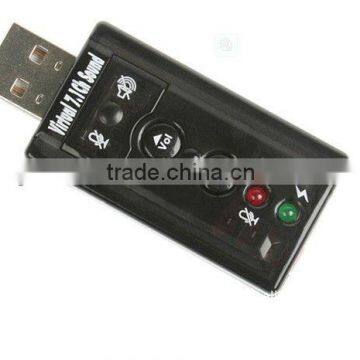 Hot sale USB External 7.1 Channel Audio Device Sound Card Adapter For Laptop