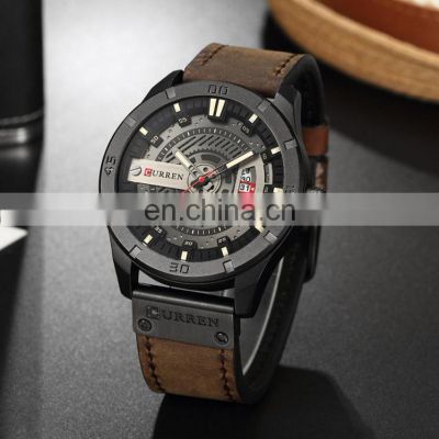 CURREN 8301 Relojes Curren Mens Sports reloj Watches Top Brand Leather Wristwatches Relogio Men Curren Watches