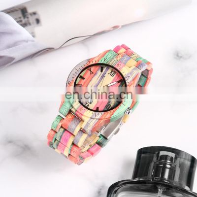 GOHUOS 16089 Bamboo Women Men Watch Wrist 1 Piece Quartz Clock Women Ladies Watches