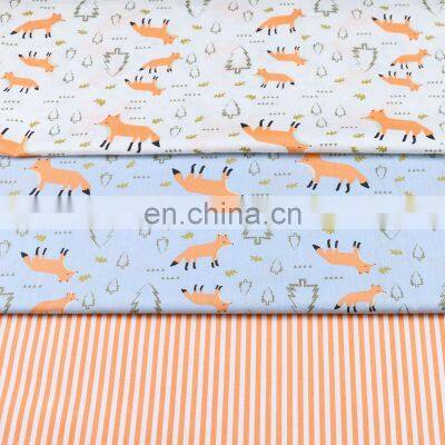 Cartoon Fox Stripe Printed Cotton Children's Bedding Fabric Wholesale photo-5