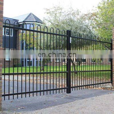 New Style Double Door Luxury Metal Entrance Gate Galvanized Wrought Iron Gates