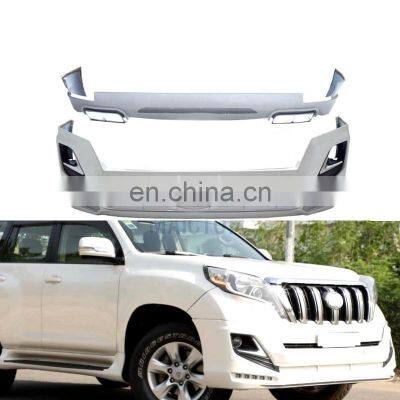 MAICTOP Car Body Parts New Design With LED Light Style Front Rear Bumper Lip For Prado 150 fj150 2014 -2017