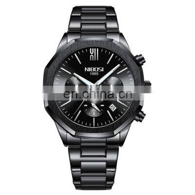 Dropshipping NIBOSI 2519 Luxury Reloj Stainless Steel Back Japan Movt Watches for Men Original photo-2