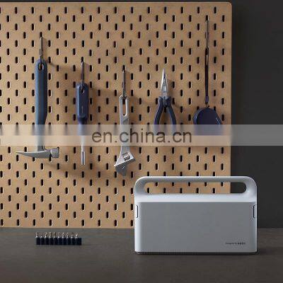 HOTO Hand Tool Set Repair Hand Tool Box Portable Safety Hammer Tape Measure Pliers Home Installation photo-4