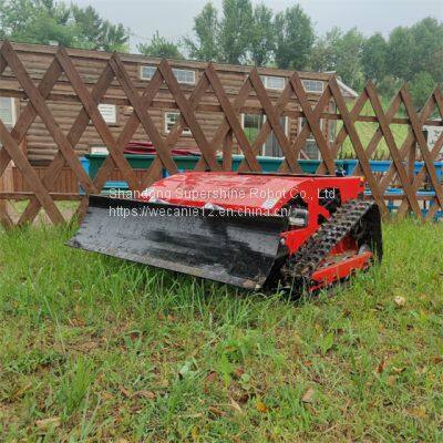 remote control mower on tracks, China remote control mower price, remote control slope mower with tracks for sale