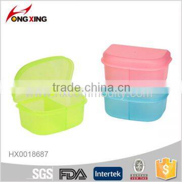 2 pcs set 250ml plastic kid's sanck keeper container with compartment