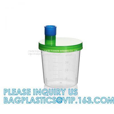 Disposable Plastic Medical Patient Test Sample Cup Sputum Fecal Specimen Collector 30ml 60ml 120ml Stool Urine Container