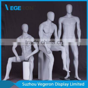 Abstract Fiberglass Sitting Male Mannequin photo-5