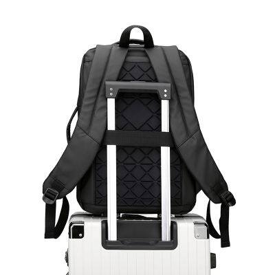 Waterproof Business Travel Notebook Backpack Anti Theft Computer Backpack Black photo-5