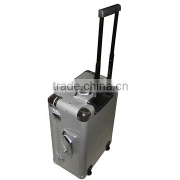 Sliver Smooth Aluminum Trolley Travel Case