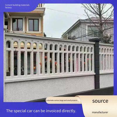 Precast Concrete Hollow Wall, Customized Cement Lattice Guardrail, European-style Artistic Fence for Factories and Schools