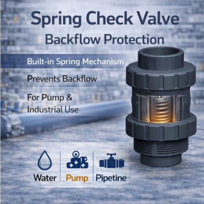 PVC Spring Check Valve BS Socket Inch Non Return Valve for Pump System