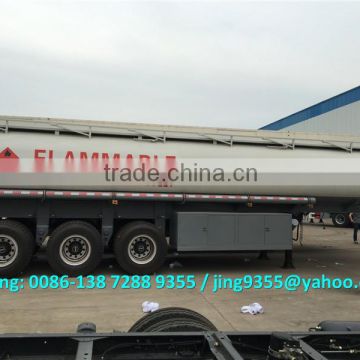 Good quality tri-axle fuel tanker trailers 30000L capacity with 8 compartments on sale in Mauritius