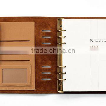 A5 A6 PU Loose Leaf Notebook With Spring Binder photo-3